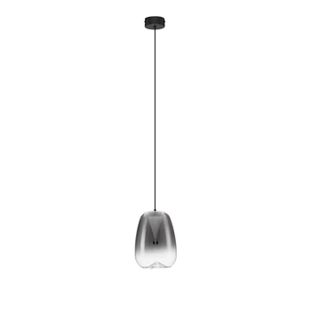 NovaLuce OBLO függeszték fém, üveg, fekete, füstszín, LED, 3W, 120lm, 3000K - NL-9009174