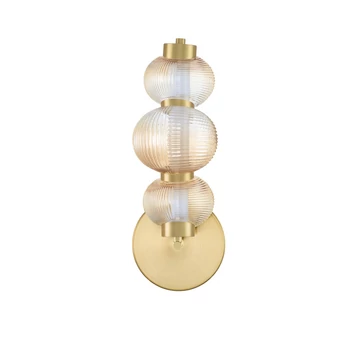 NovaLuce LEDA fali lámpa fém, üveg, arany, borostyán, LED, 18W, 1080lm, 3000K - NL-9009188
