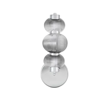 NovaLuce LEDA fali lámpa fém, üveg, króm, füstszín, LED, 18W, 900lm, 3000K - NL-9009189