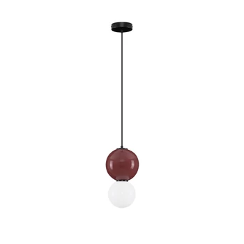 NovaLuce NOESIS függeszték fém, üveg, fekete, piros, LED, 6W, 360lm, 3000K - NL-9009195