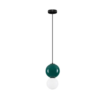 NovaLuce NOESIS függeszték fém, üveg, fekete, zöld, LED, 6W, 360lm, 3000K - NL-9009197