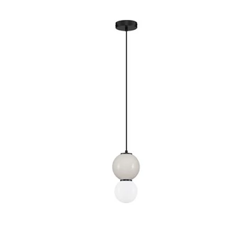 NovaLuce NOESIS függeszték fém, üveg, fekete, szürke, LED, 4W, 240lm, 3000K - NL-9009198