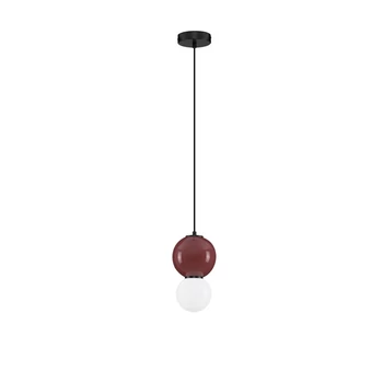 NovaLuce NOESIS függeszték fém, üveg, fekete, piros, LED, 4W, 240lm, 3000K - NL-9009199
