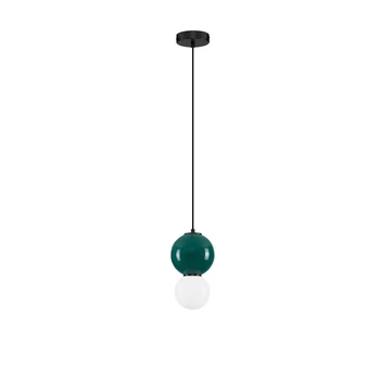 NovaLuce NOESIS függeszték fém, üveg, fekete, zöld, LED, 4W, 240lm, 3000K - NL-9009201