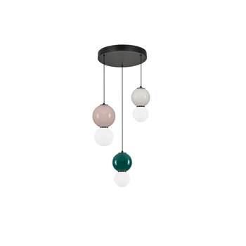 NovaLuce NOESIS függeszték fém, üveg, fekete, sokszínű, LED, 14W, 840lm, 3000K - NL-9009202
