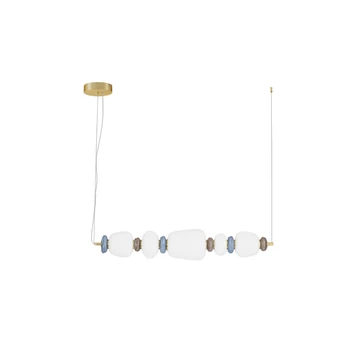 NovaLuce PALO függeszték fém, üveg, arany, sokszínű, LED, 28W, 1680lm, 3000K - NL-9009203