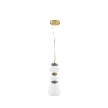 NovaLuce PALO függeszték fém, üveg, arany, sokszínű, LED, 20W, 1200lm, 3000K - NL-9009204