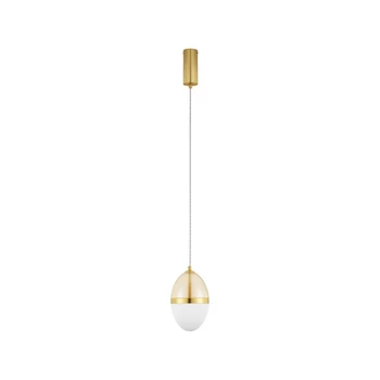 NovaLuce EGNA függeszték fém, üveg, fekete, arany, fehér, áttetsző, LED, 3000K, 20W, 2150lm - 9009278