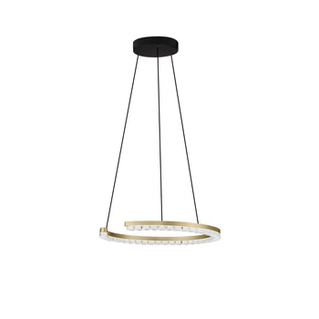 NovaLuce GREAMY függeszték fém, akril, arany, áttetsző, LED, 21W, 3000K, 1365 Lm - NL-9030952