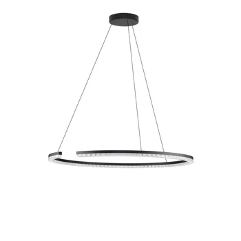 NovaLuce GREAMY függeszték fém, akril, fekete, áttetsző, LED, 43W, 3000K, 2795 Lm - NL-9030956