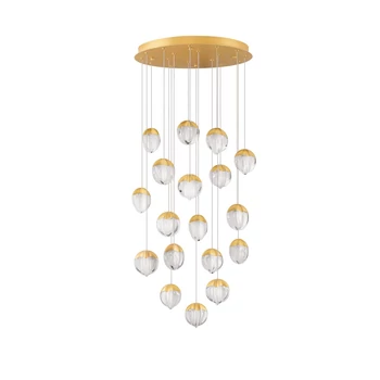 NovaLuce ALICIA függeszték fém, üveg, arany, LED, 90W, 3000K, 5670 Lm - NL-9124126