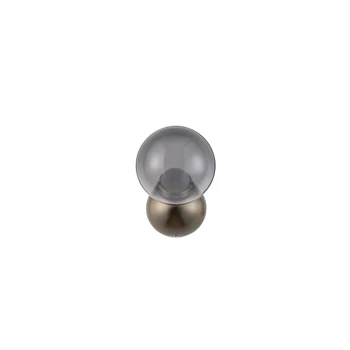 NovaLuce SILENZIO fali lámpa fém, üveg, nikkel, füstszín, LED, 6W, 3000K, 265 Lm - NL-9190210