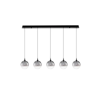 NovaLuce ORENDA függeszték fém, üveg, fekete, füstszín, LED, 20W, 1125lm,  3000K - NL-9416963