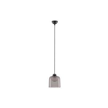 NovaLuce DIONE függeszték fém, üveg, fekete, füstszín, LED, 5W, 205lm, 3000K - NL-9695271