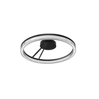 NovaLuce LONELA mennyezet lámpa fém, üveg, fekete, áttetsző, LED, 28W, 1680lm, 3000K - NL-9695508