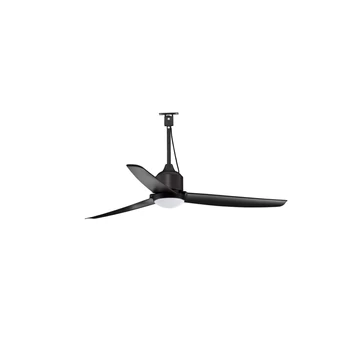 NovaLuce BLOWY mennyezeti ventilátoros lámpa fém, műanyag, fekete, LED, 17W, 3000-6000K, 1110 Lm, IP54 - NL-9952397