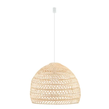 Nowodvorski BOHO függeszték fém, rattan, fehér, natúr, E27 - 11152