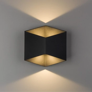 Nowodvorski TRIANGLES kültéri fali lámpa fém, üveg, fekete, LED, 10W, 3000K, 700Lm, IP54 - 8142