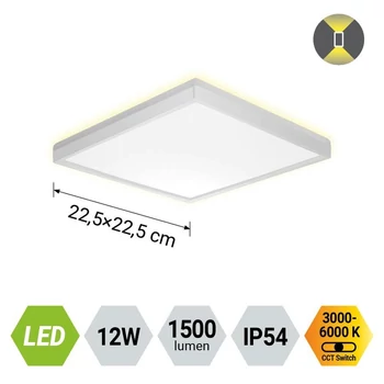 Prezent CORDIA fürdőszobai mennyezet lámpa műanyag, fehér, LED, 12W, 3000K-6000k, 1500Lm, IP54 - 27305