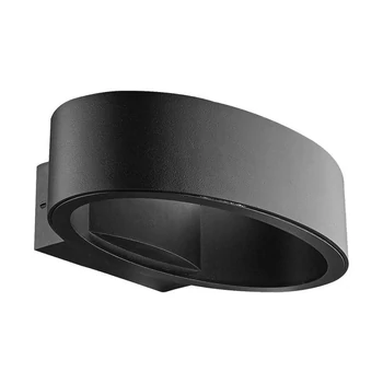 Prezent REBUS kültéri fali lámpa fém, üveg, fekete, LED, 5W, 4000K, 700 Lm, IP44 - 31312