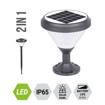 Prezent AKRA kültéri solar dekor lámpa műanyag, fekete, LED, 10W, 3000K, 300 Lm, IP65 - 65291