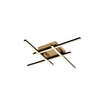 Rabalux DEMIR mennyezet lámpa fém, műanyag, fekete, arany, fehér, LED, 24W, 4000K, 1880Lm - 71398