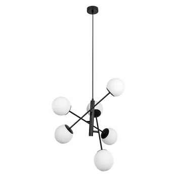 Rabalux MEDUZA függeszték fém, üveg, fekete, fehér, E14 - 72194