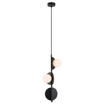 Rabalux JULES függeszték fém, üveg, fekete, fehér, G9 - 72224