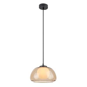 Rabalux ELOWEN függeszték fém, üveg, fekete, borostyán, barna, fehér, G9 - 72273