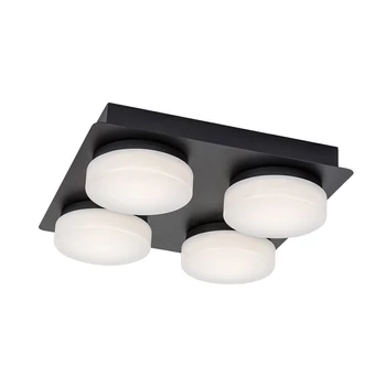 Rabalux ATTICHUS fürdőszobai mennyezet lámpa fém, műanyag, fekete, fehér, LED, 4000K, 21W, 1900lm - Rabalux-75004