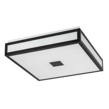 Rabalux ZOYA fürdőszobai mennyezet lámpa fém, üveg, fekete, fehér, LED, 4000K, 24W, 1700lm, IP44 - 75033