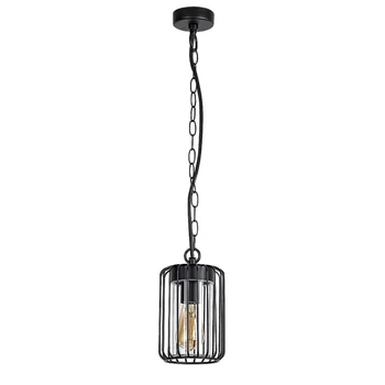 Rabalux TARPA kültéri függeszték fém, műanyag, fekete, áttetsző, E27, IP44 - 77107