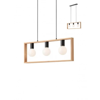 Redo TIMBER függeszték fém, fa, fekete, E27 - 01-1665