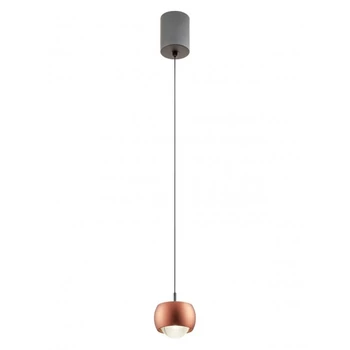 Redo AVES függeszték fém, üveg, barna, áttetsző, LED, 12W, 720lm, 3000K - 01-3548