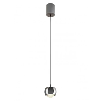 Redo AVES függeszték fém, üveg, króm, áttetsző, LED, 12W, 720lm, 3000K - 01-3551