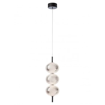 Redo VENTURA függeszték fém, akril, fekete, áttetsző, LED, 20W, 1921lm, 3000K - 01-4025