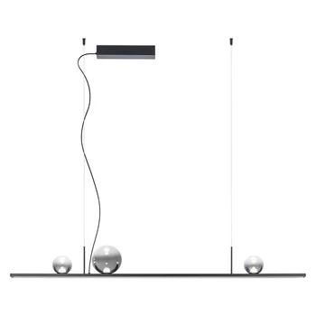 Redo DUNE függeszték fém, üveg, fekete, füstszín, LED, 40W, 1821lm, 2700K - 01-4296
