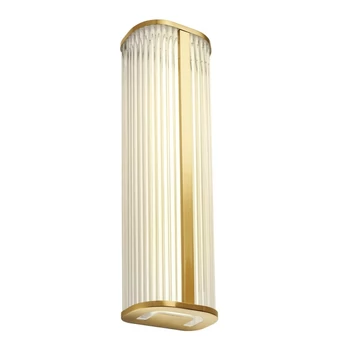Redo RIGO fali lámpa fém, üveg, sárgaréz, áttetsző, LED, 20W, 1910lm, 3000K-4000K, IP44 - 01-4316