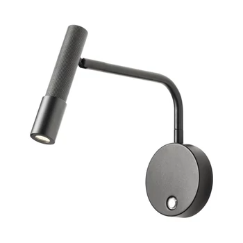 Redo DRILL fali lámpa fém, fekete, LED, 8W, 510lm, 2700K - 01-4437