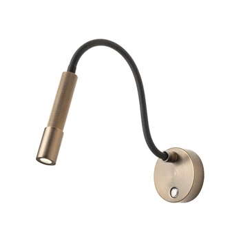 Redo DRILL fali lámpa fém, bronz, fekete, LED, 8W, 510lm, 2700K - 01-4442