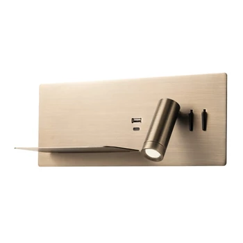 Redo BROOK fali lámpa fém, bronz, LED, 8W+3W, 135lm+733lm, 3000K - 01-4467