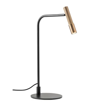 Redo DRILL asztali lámpa fém, bronz, fekete, LED, 8W, 490lm, 2700K - 01-4728