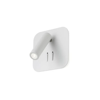 Redo QUDA fali lámpa fém, fehér, LED, 6W+3W, 301lm+115lm, 2700K - 01-4773