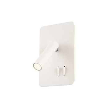 Redo QUDA fali lámpa fém, fehér, LED, 6W+3W, 301lm+115lm, 2700K - 01-4778