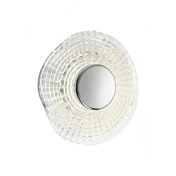 Redo REEF fali lámpa fém, üveg, króm, áttetsző, LED, 6W, 420lm, 3000K - 05-968