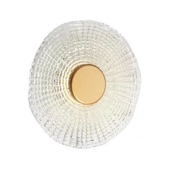 Redo REEF fali lámpa fém, üveg, arany, áttetsző, LED, 6W, 360lm, 3500K - 05-969