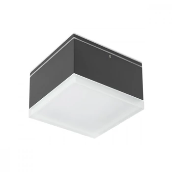 Redo AKRON kültéri mennyezet lámpa fém, műanyag, szürke, fehér, LED, 3000K, 9W, 700lm, IP54 - 90109