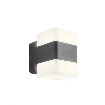 Redo TOK kültéri fali lámpa fém, műanyag, szürke, opál, LED, 14.8W, 1213lm, 3000K, IP44 - 90492