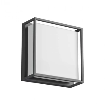 QUADRIS kültéri mennyezetlámpa fém, műanyag, szürke, fehér, LED, 3000K, 20W, 1725lm, IP54 - 90565