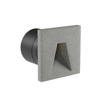 Redo BAST kültéri beépíthető lámpa fém, beton, fekete, szürke, LED, 2.5W, 78lm, 2700K, IP65 - 91194